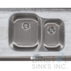 B802 UNDERMOUNT STAINLESS STEEL DOUBLE BOWL KITCHEN SINK - Image 3